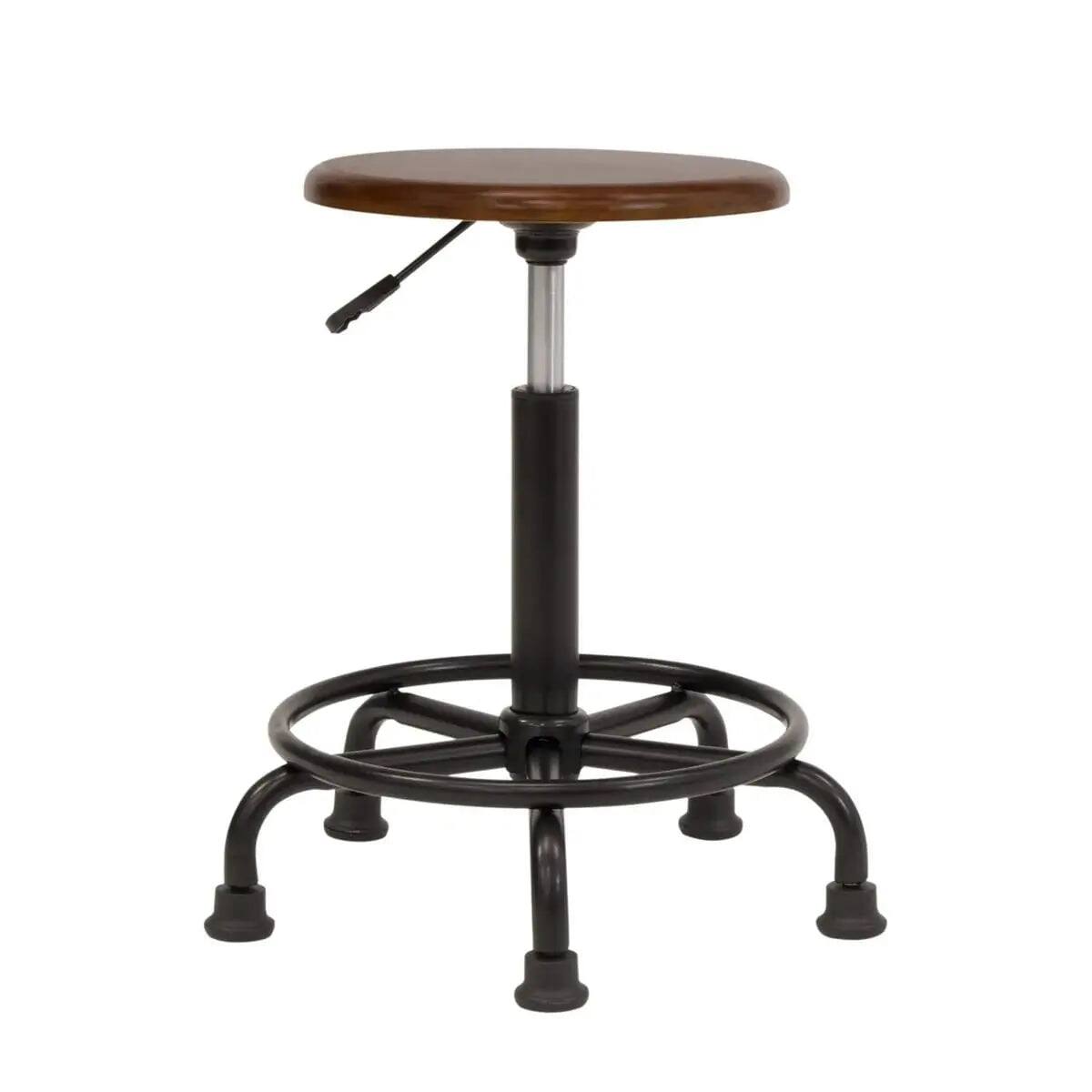 Studio Designs Retro Wood Drafting Stool with Adjustable Height Seat ...