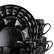 Alt View 4. Elama - Elama Retro Chic 16-Piece Glazed Dinnerware Set in Black - Black.