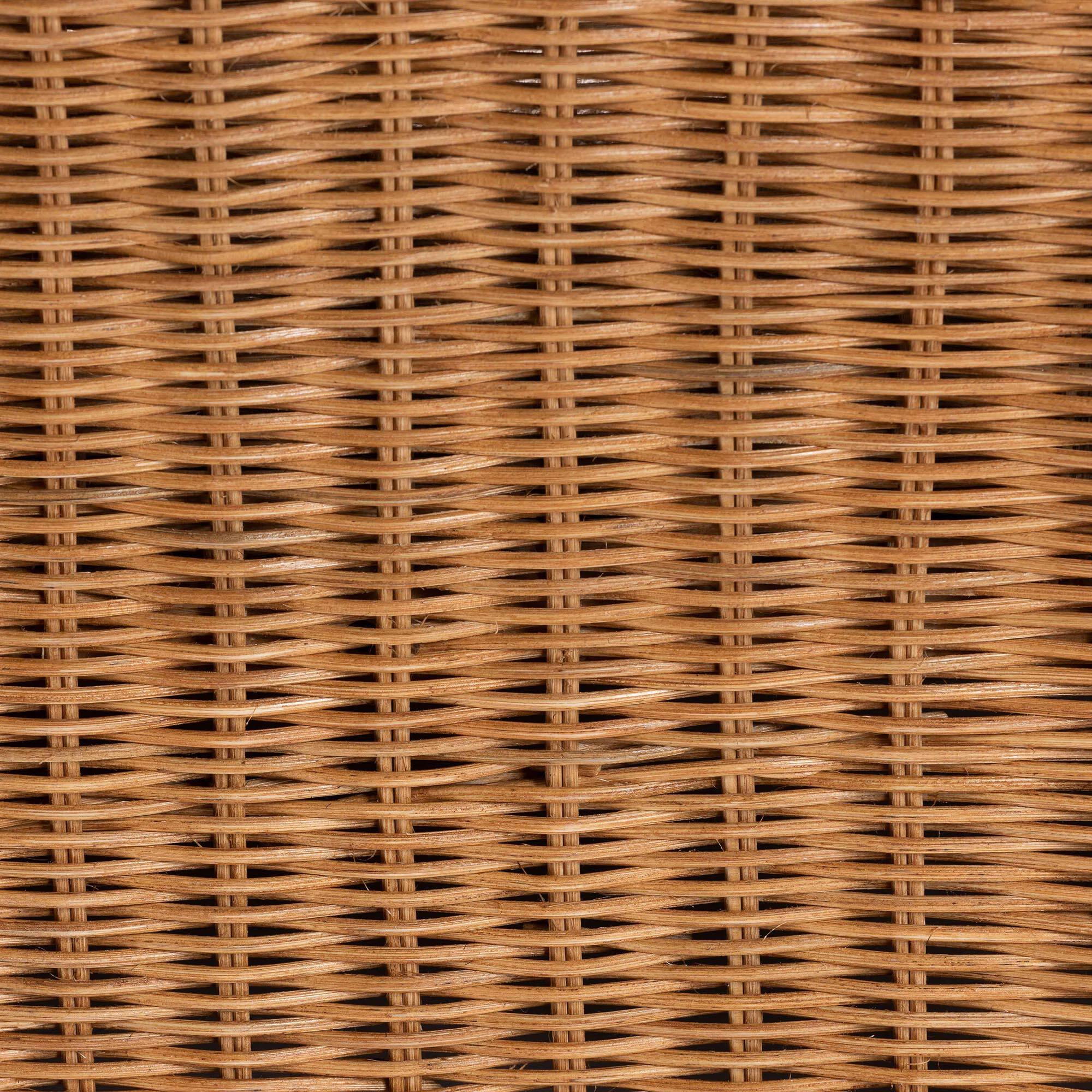 Alt View 2. bali & pari - Belita Natural Rattan Pet Bed - Handwoven Wicker Enclosed Lounge Bed for Dogs or Cats with Removable Cushion, 27.6" - Light Honey.