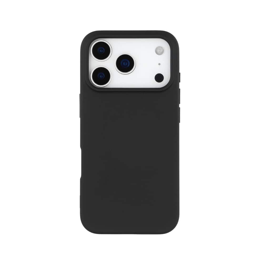 Qixxronics - Silicone Phone Case Compatible with iPhone 17 Pro Drop Protection Shockproof - Black