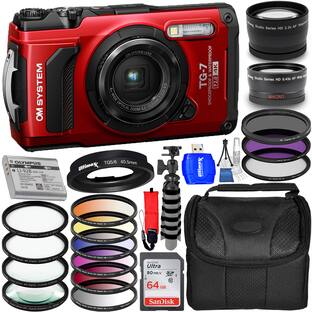 Olympus Tough TG 6 4K 3840x2160 12 Megapixel Digital Camera Red Olympus Tough TG 6 4K 3840x2160 12 Megapixel Digital Camera Red