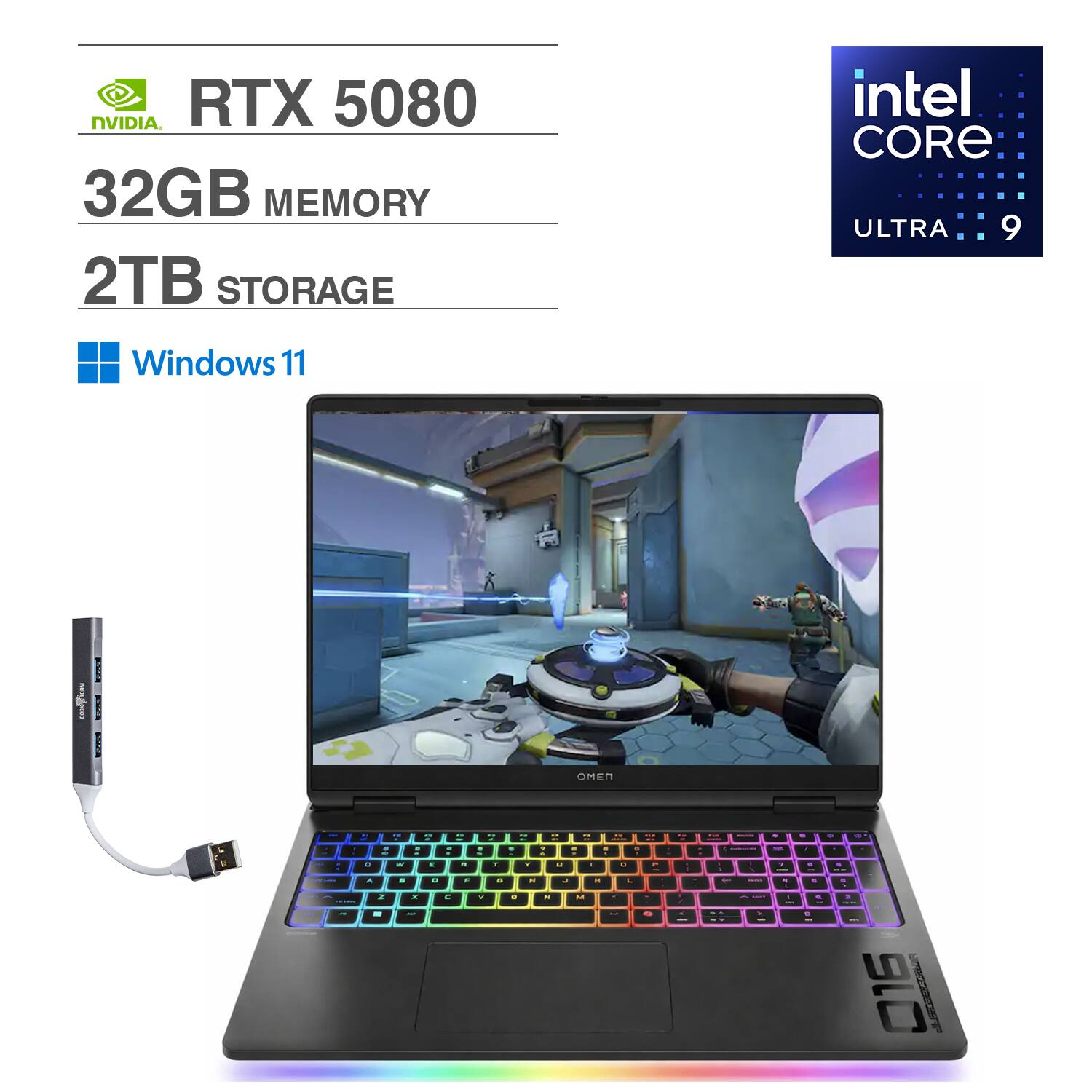 NVIDIA RTX 5080  
32GB MEMORY  
2TB STORAGE  
intel CORE ULTRA 9  
Windows 11