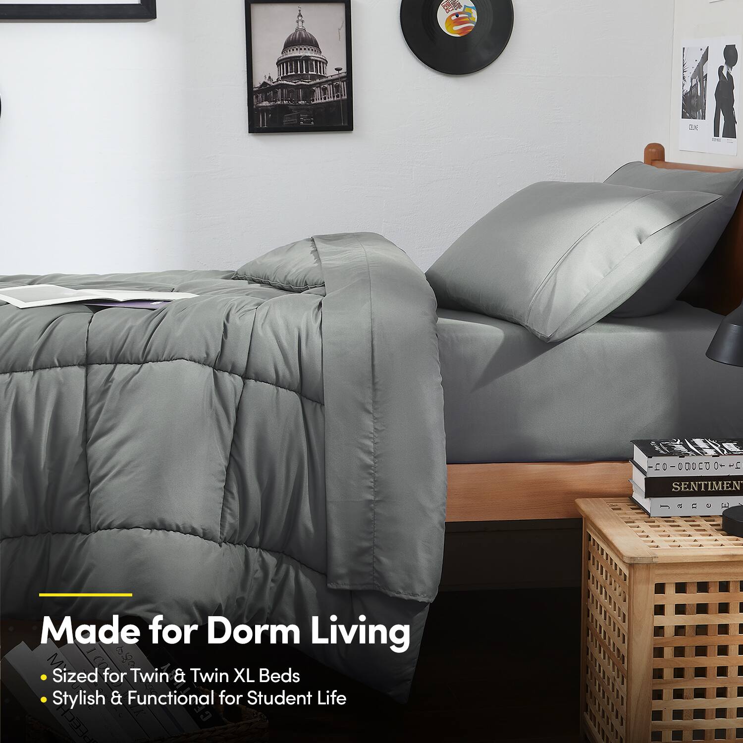 Made for Dorm Living  
- Sized for Twin & Twin XL Beds  
- Stylish & Functional for Student Life