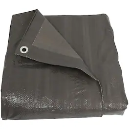 Sunnydaze - Polyethylene Multi-Purpose Tarp - 8 ft x 10 ft - Dark Gray