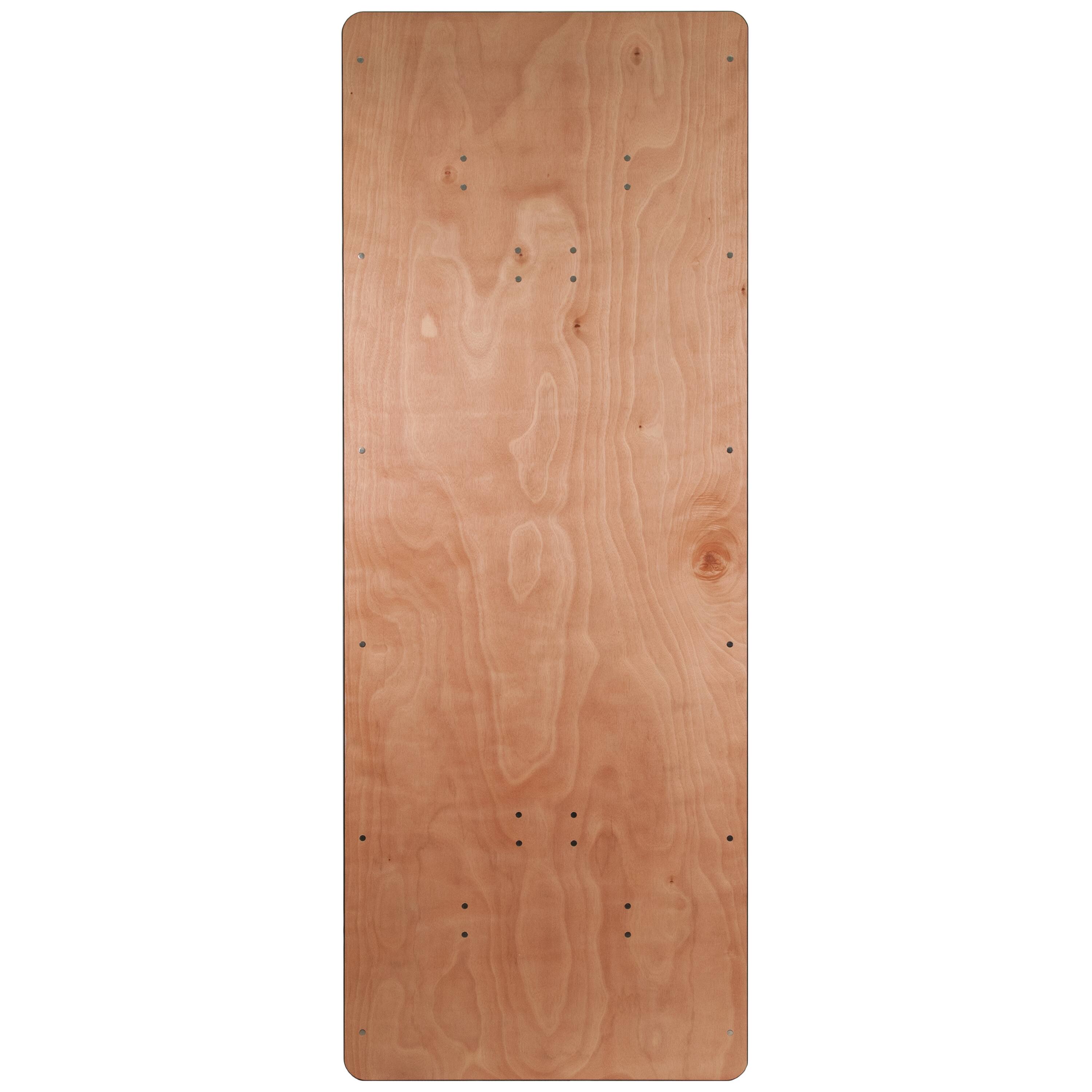 Alt View 14. Alamont Home - Fielder 8-Foot Rectangular Wood Folding Banquet Table with Clear Coated Finished Top - Natural.