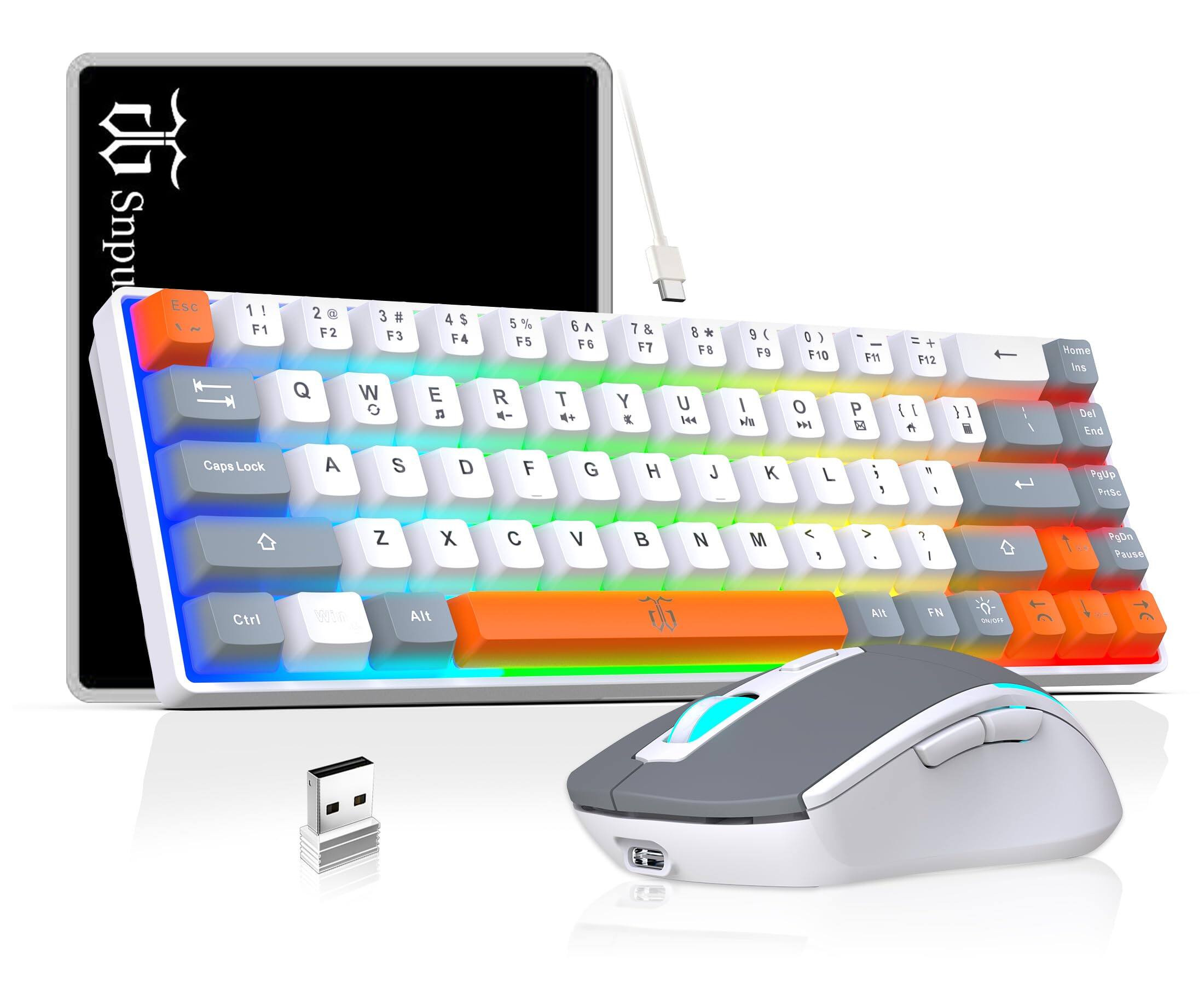 White Gray Orange Combo