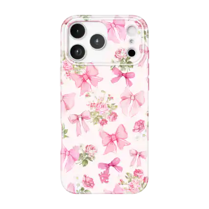 Front. VELVET CAVIAR - MagSafe Case for Apple iPhone 17 Pro Max - Posie Pink Bow.