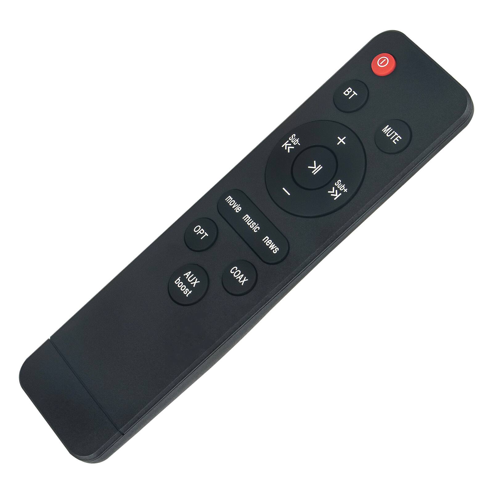 BT OPT boost AUX + IK I K< Sub+ movie music news COAX MUTE