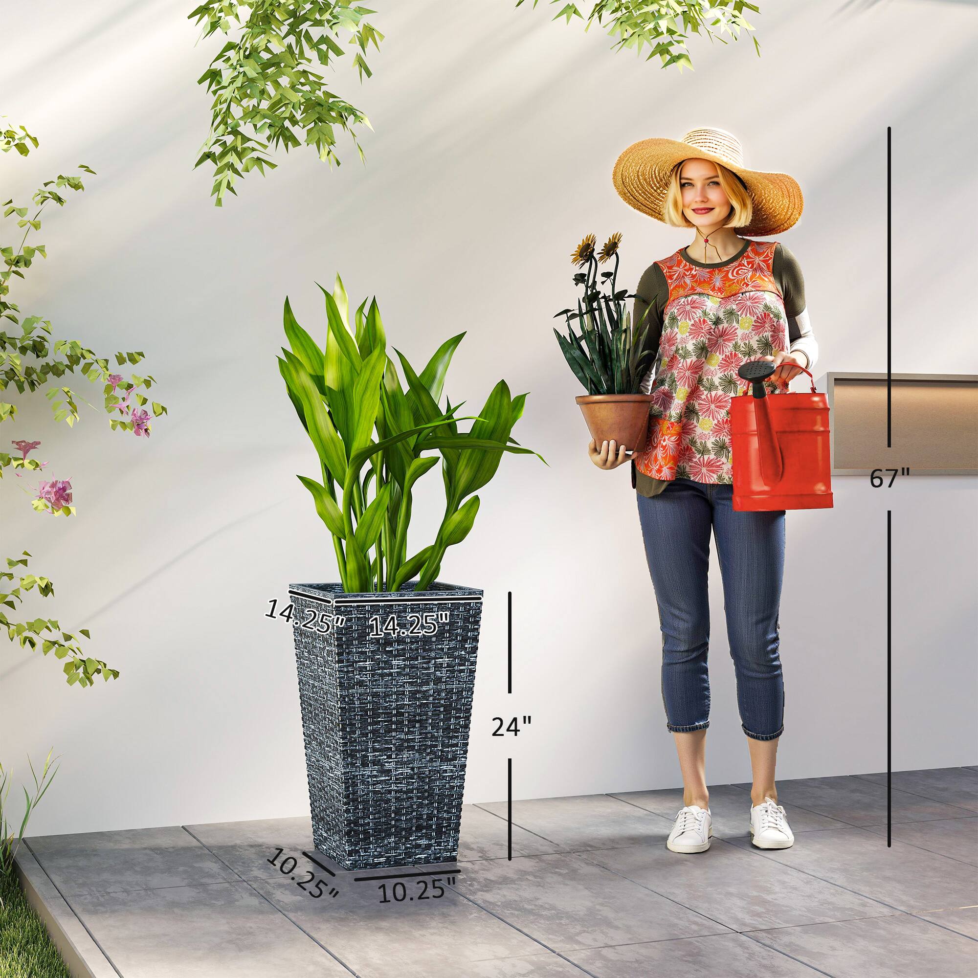 67", 14.25", 14.25", 24", 10.25", 10.25"