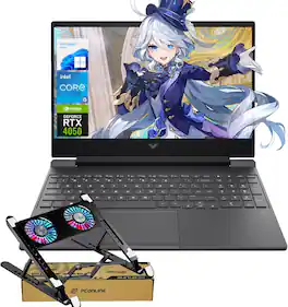 HP - Victus 15.6" FHD Gaming Laptop - Intel Core i5-13420H - 32GB RAM - 1TB SSD - NVIDIA GeForce RTX 4050 - PCO LT Cooler - Black