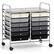 Front. Costway - Costway 12 Drawers Rolling Cart Storage Scrapbook Paper Studio Organizer Bins - Gray.