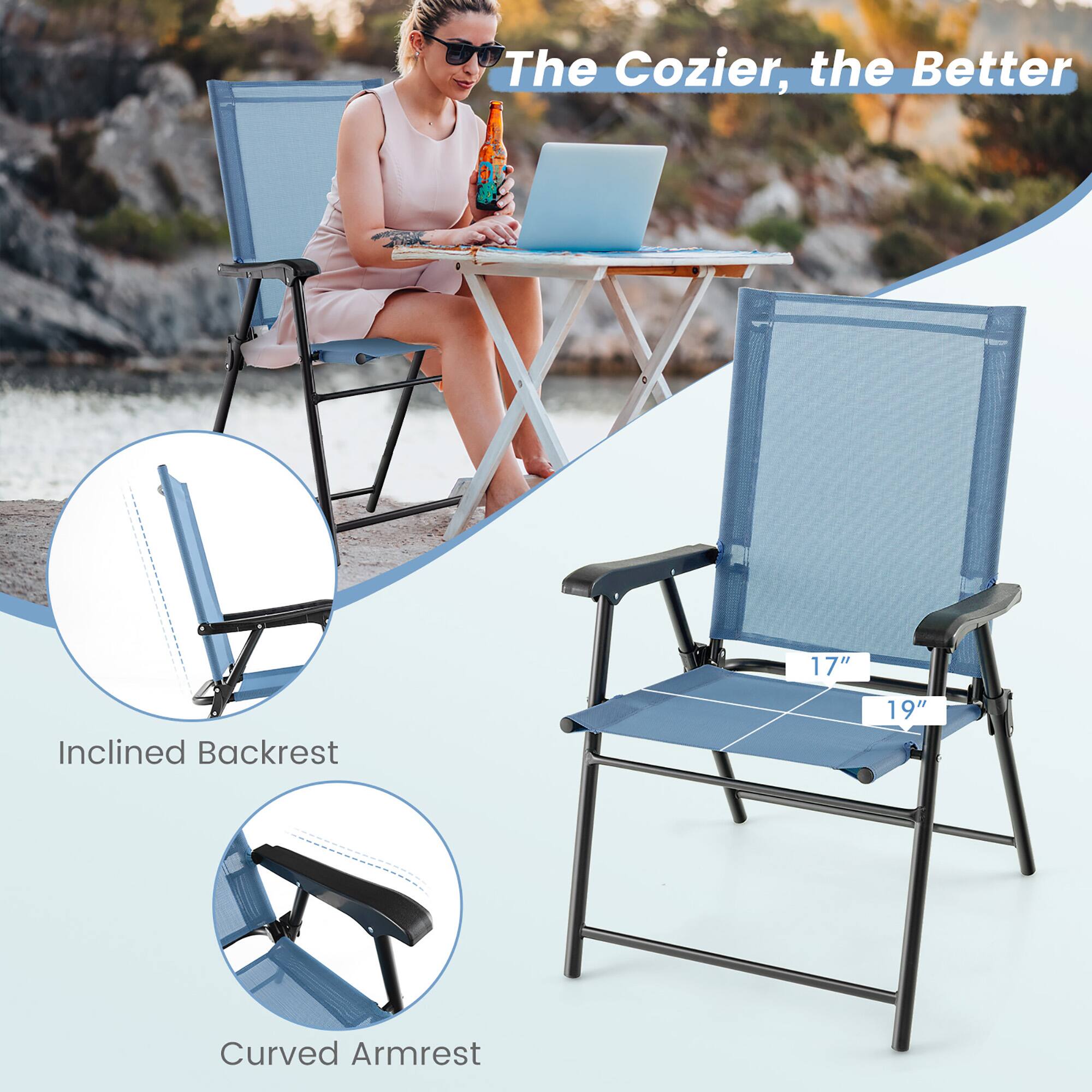 The Cozier, the Better
17" Inclined Backrest
19" Curved Armrest