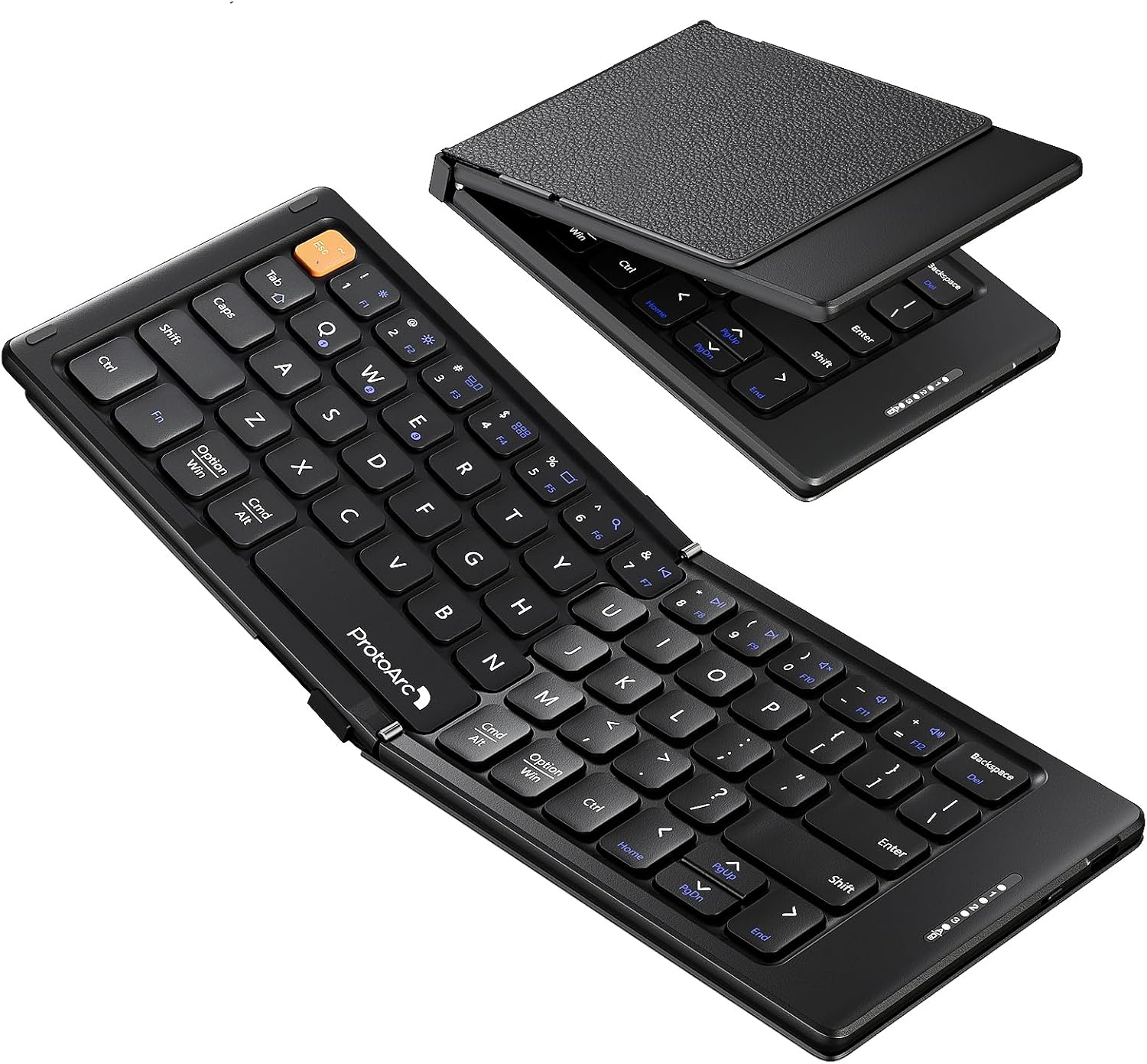 ProtoArc - Foldable Keyboard Compact Bluetooth Keyboard - Black