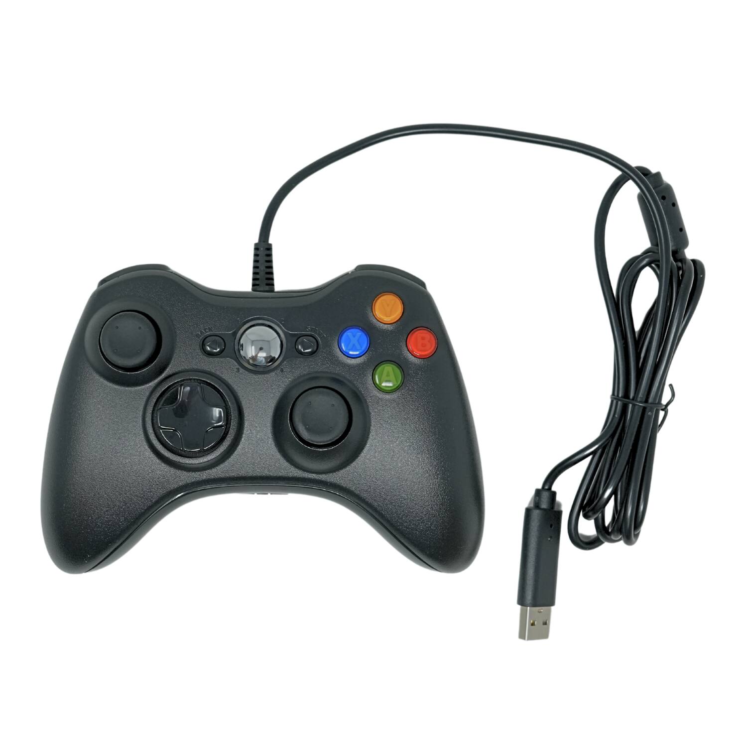 Left. Old Skool - Wired USB Controller for PC & XBOX 360 - Black.