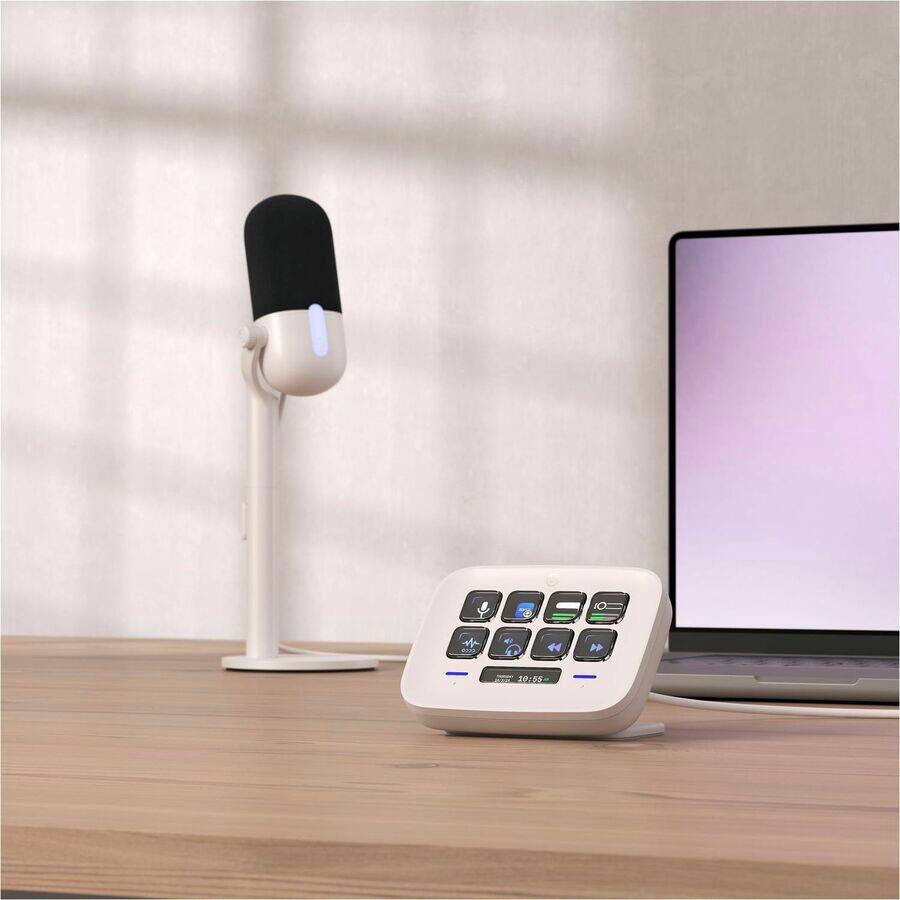 Alt View 4. Elgato - Elgato Wave Neo Wired Condenser Microphone for Computer, Recording, Voice, Meeting Room, Professional Audio, Gaming - Red.