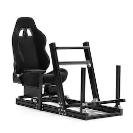 Dardoo - Heavy Duty 4080 Aluminum Profile Sim Cockpit For Logitech, for THRUSTMASTER - Black
