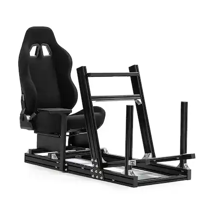 Front. Dardoo - Dardoo - Heavy Duty 4080 Aluminum Profile Sim Cockpit For Logitech, for THRUSTMASTER - Black - Black.