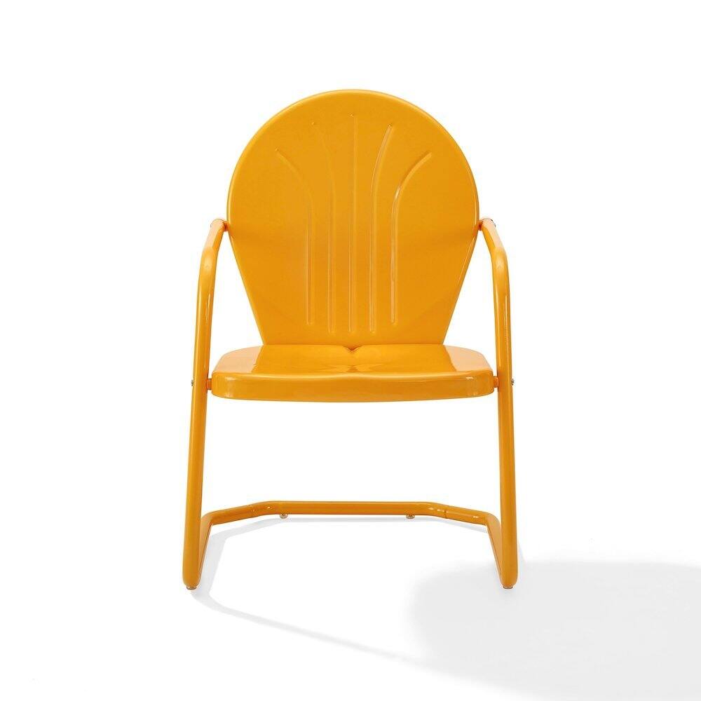 Alt View 9. Crosley Furniture - Griffith Retro Outdoor Chair - Tangerine Gloss.