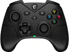 Front. MSI - MSI Force GC300 Wireless PC Game Controller, 2.4GHz, Bluetooth, USB-C - Black.
