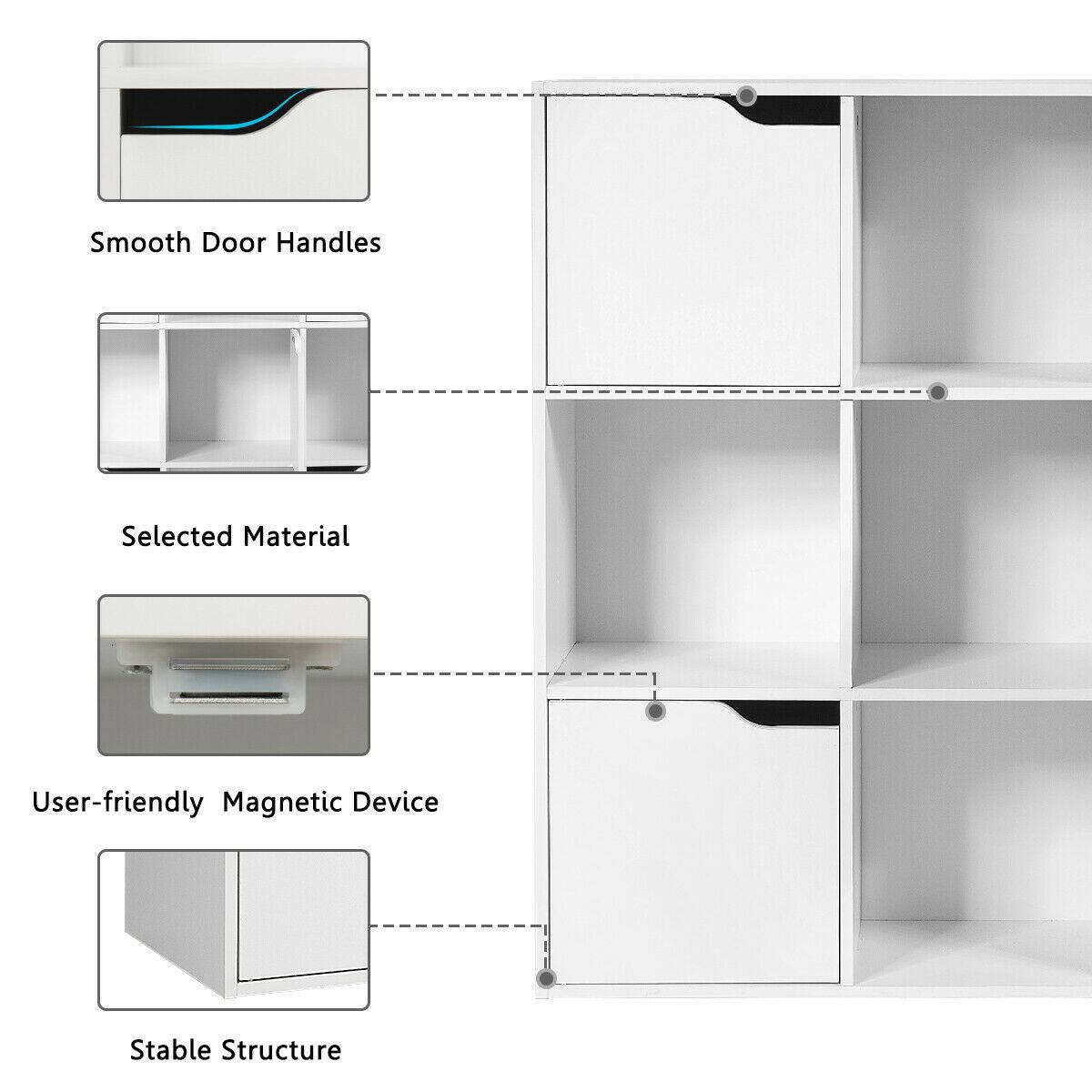 Smooth Door Handles, Selected Material, User-friendly Magnetic Device, Stable Structure