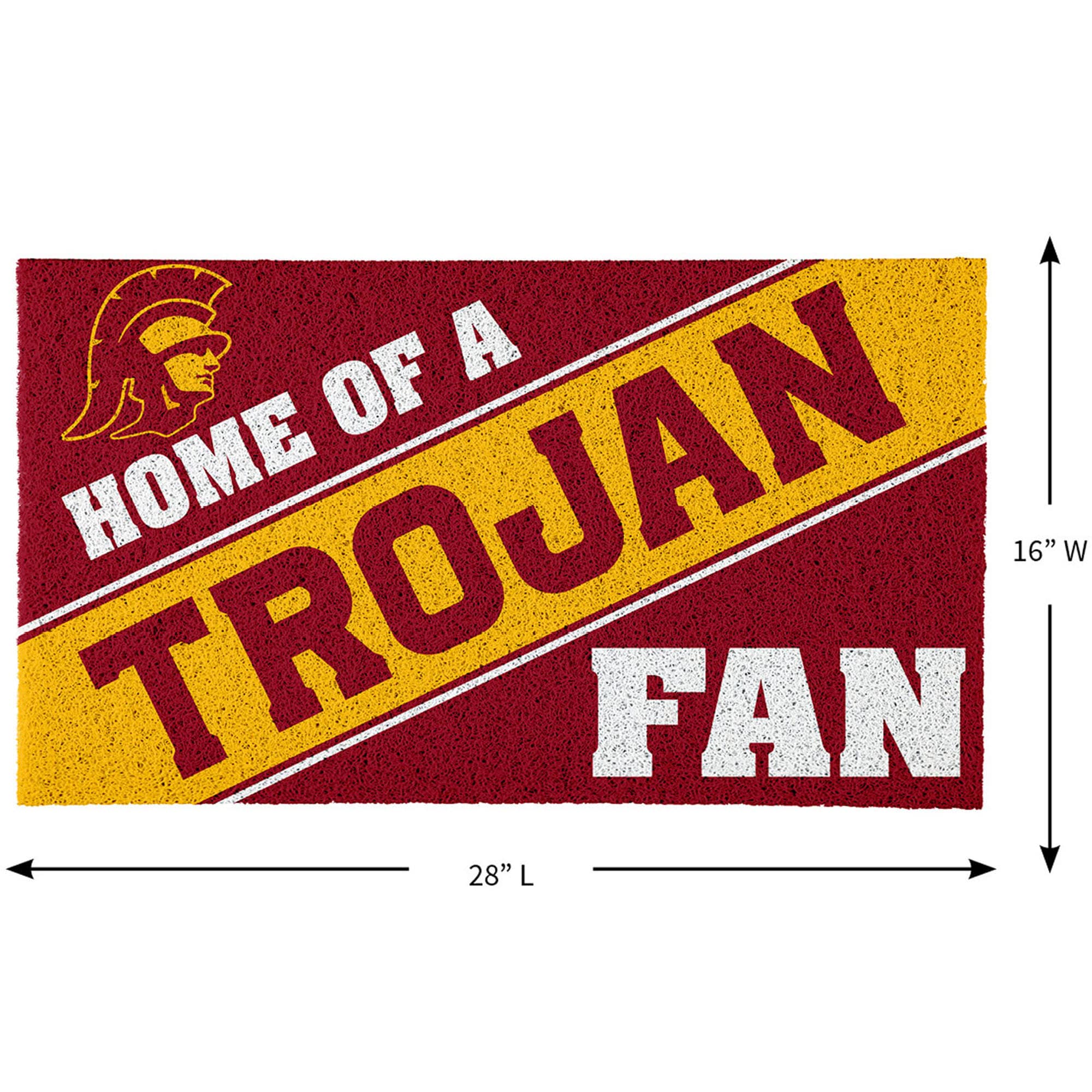 A Home of a Trojan Fan 16" W 28" L