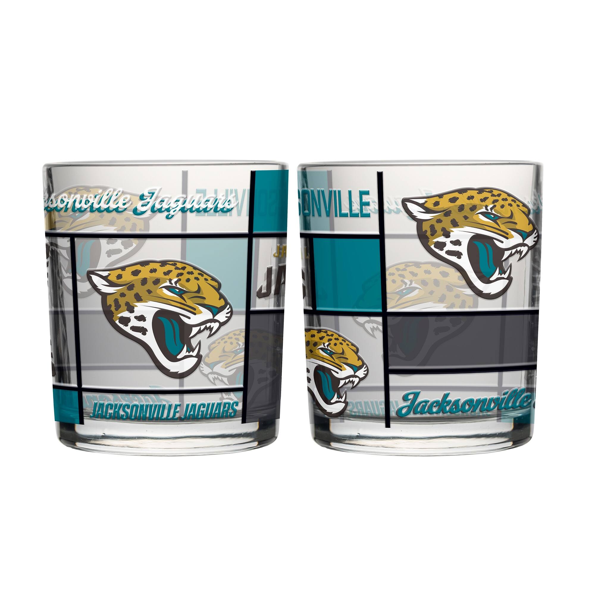 Logo Brands - 12oz. Quilted Stained Two-Pack Rocks Glass Set - Multicolor