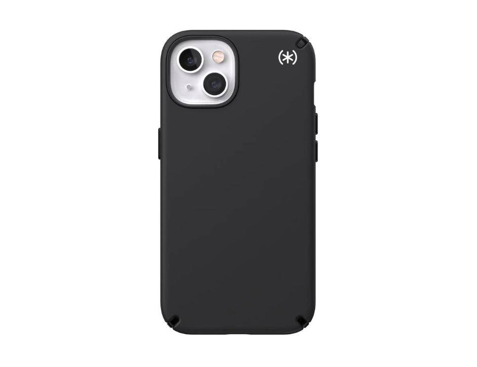 Front. Speck - Speck Presidio2 Pro with MagSafe Black Case for iPhone 14/13 - Black.