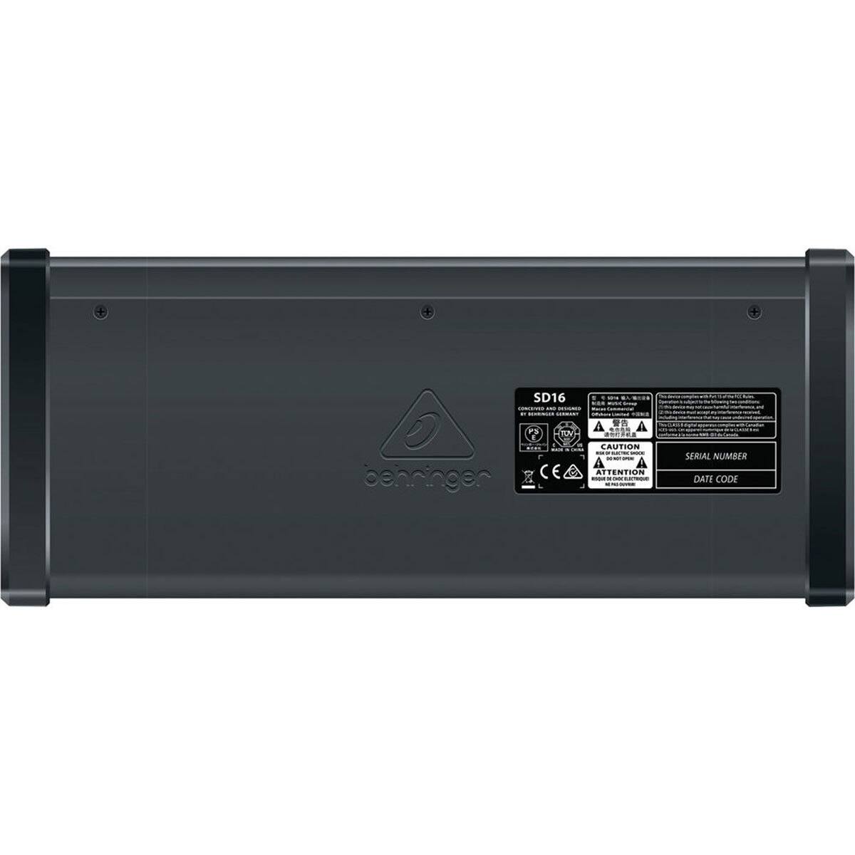 SD16  
Behringer  
CAUTION - ATTENTION  
SERIAL NUMBER  
DATE CODE