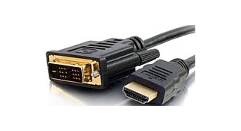 Front. C2G - 1.5m HDMI to DVI-D Digital Video Cable - HDMI/DVI for Audio/Video Device - 4.92 ft - 1 x DVI-D (Single-Link) Male Digita - Black.