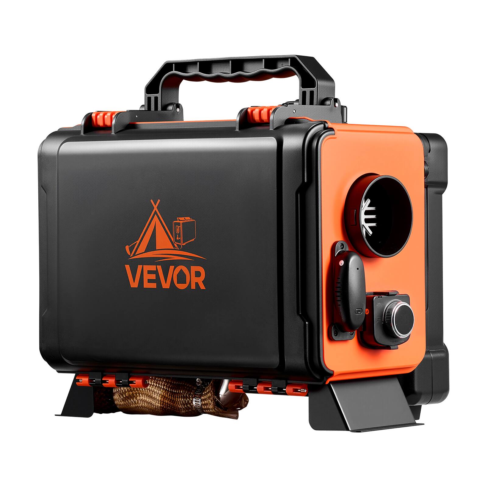 Alt View 5. VEVOR - Diesel Heater, 8KW, DC 12V/24V, All in One Portable Diesel Air Heater with Remote Control and LCD Screen, Fast Heating - Black;Orange.