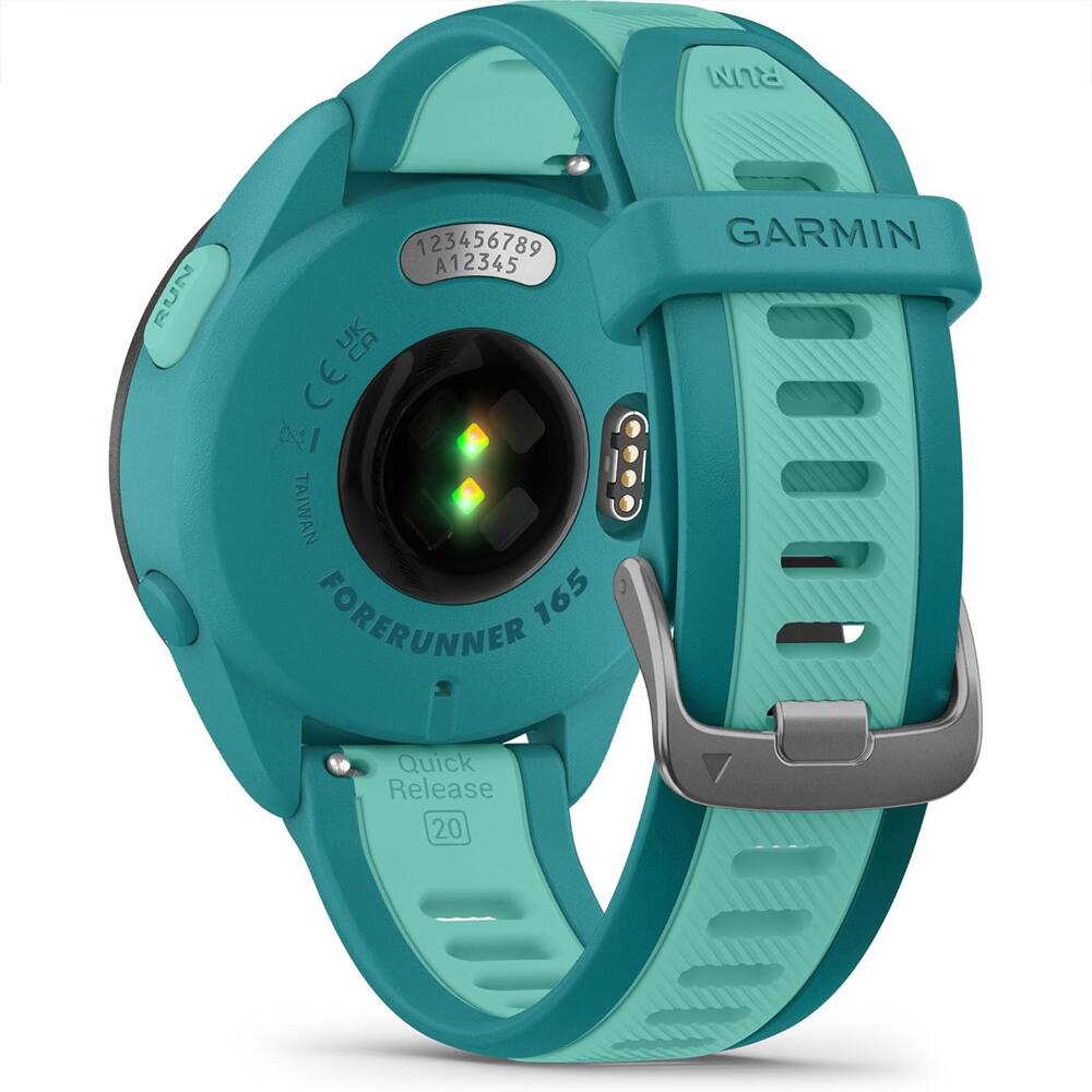 RUN  
123456789  
A12345  
GARMIN  
FORERUNNER 165  
Quick Release  
20  
TAIWAN  
CE  
UK  
CA