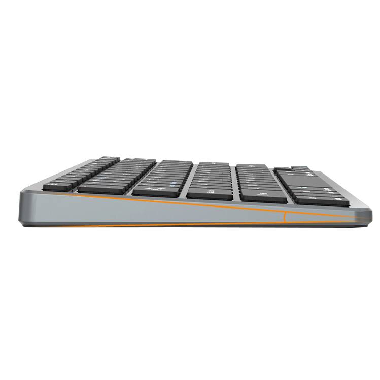 Alt View 2. Cluzine - Bluetooth Magic Keyboard Ultra Slim Lightweight Portable Office Compact For iPad MacBook iOS Android - Gray.