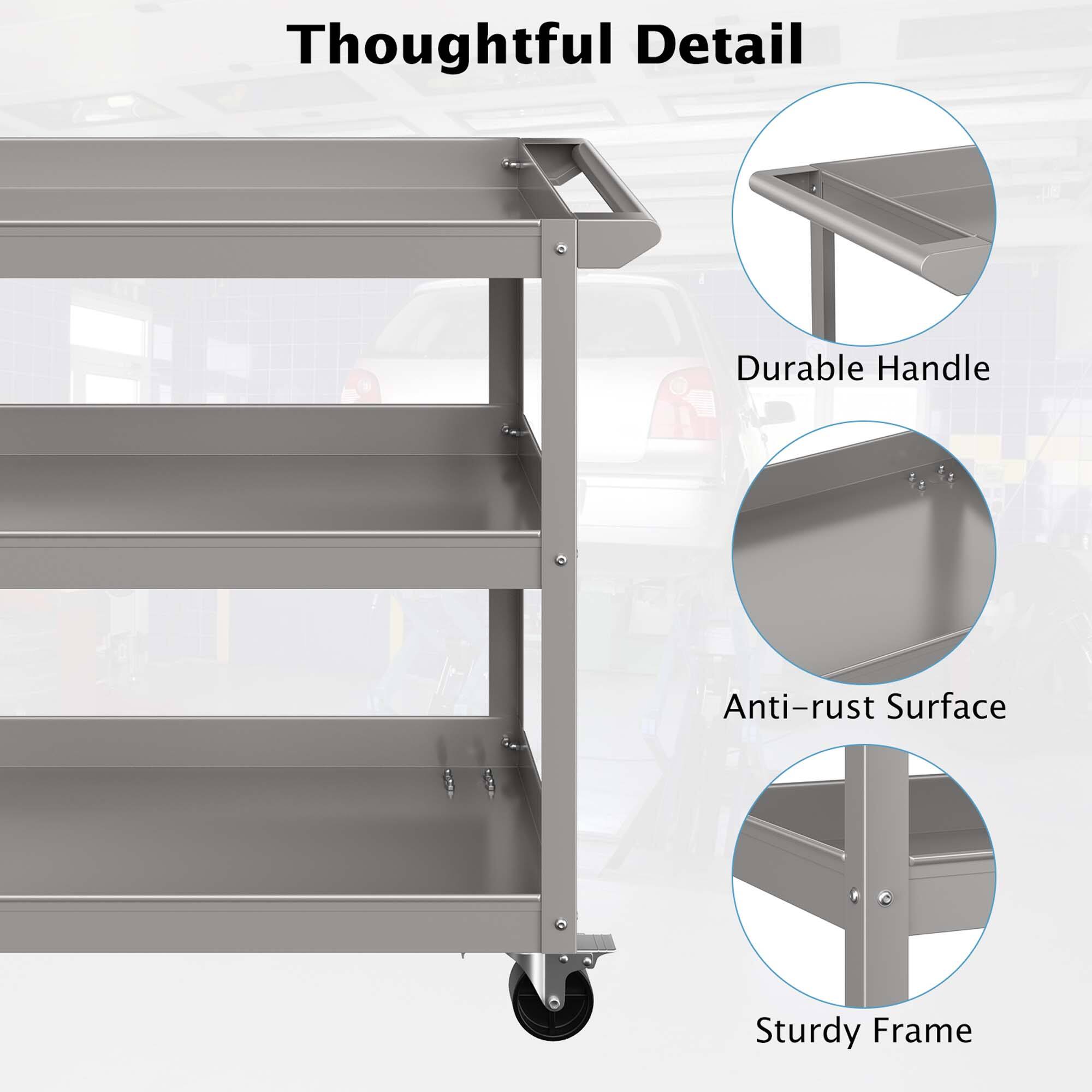 Thoughtful Detail  
- Durable Handle  
- Anti-rust Surface  
- Sturdy Frame
