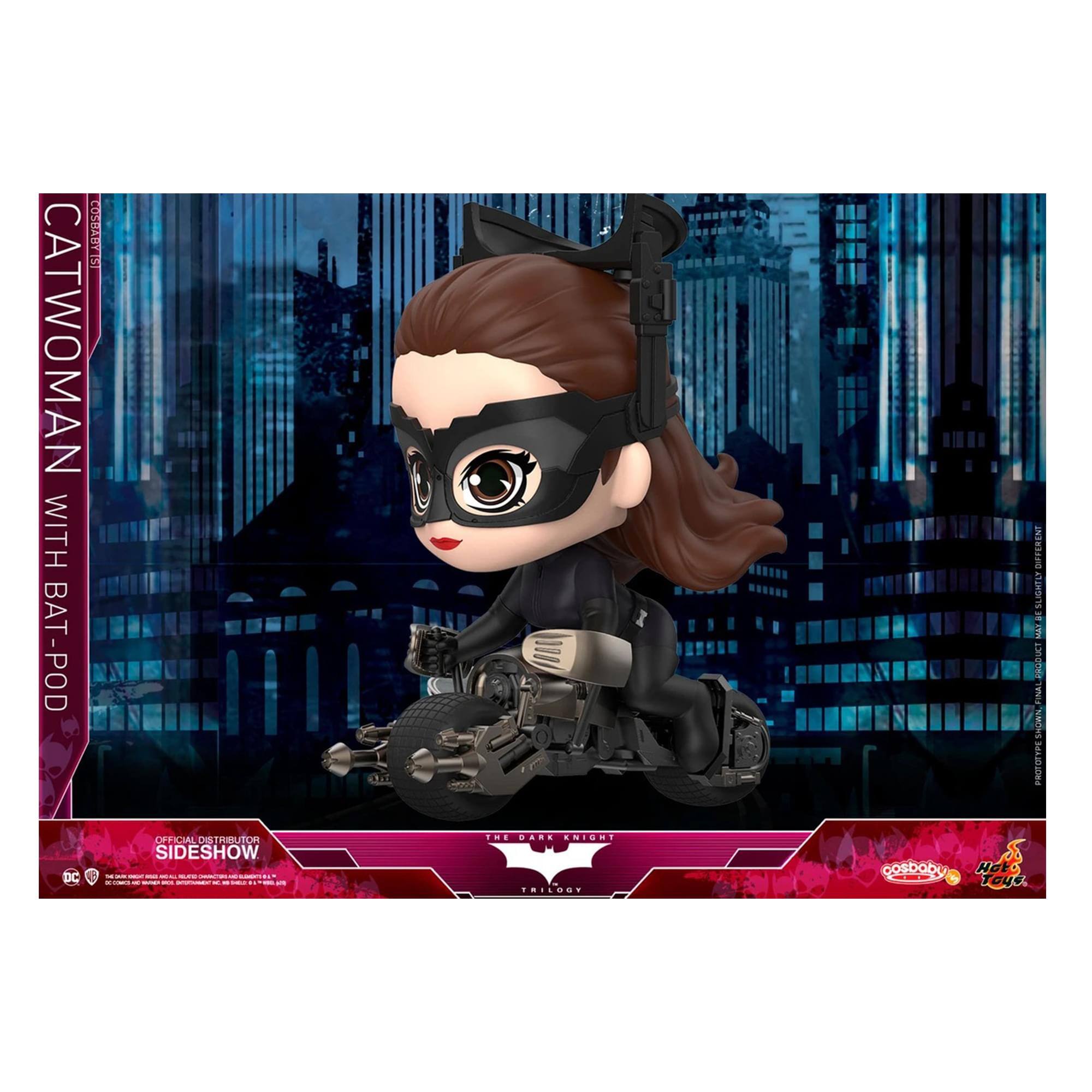 CATWOMAN WITH BAT-POD

OFFICIAL COLLABORATION WITH SIDESHOW

THE DARK KNIGHT TRILOGY

DC

SIDESHOW

COSBABY

HELLS TOYS