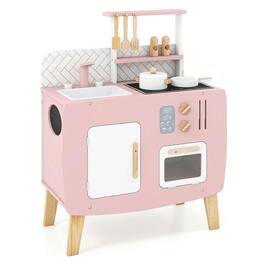 Resenkos - Kids Wooden Play Kitchen with Stove, Sink & Oven - Pretend Cooking Playset