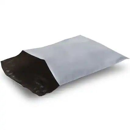 Front. Fosmon - 6" x 9", Self-Seal Tear-Proof Polyethylene Mailers - 25 Pack - Silver.