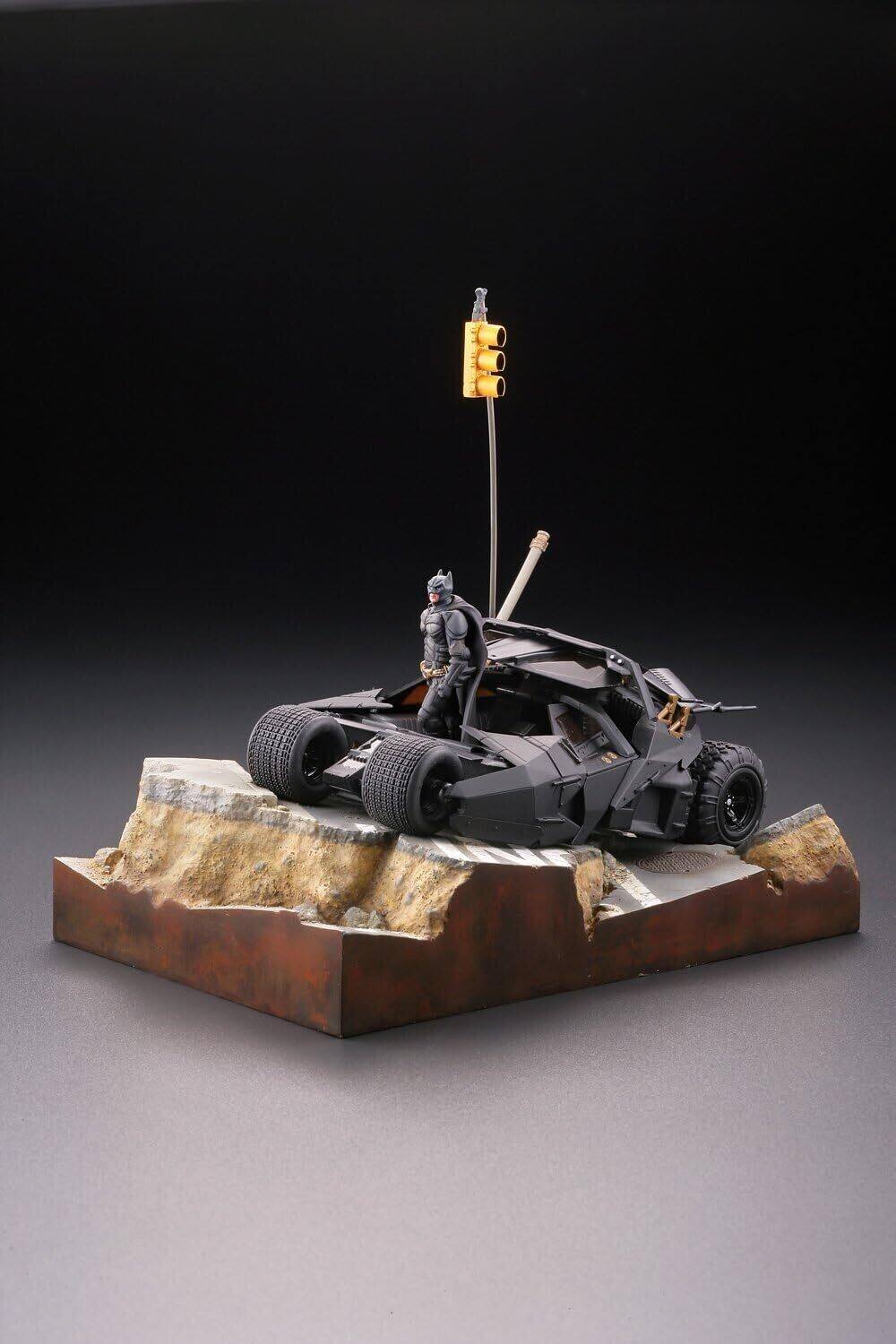 Alt View 1. PopMarket - Batman: Dark Knight Trilogy - Legacy of Revoltech - Batmobile Tumbler in Gotham City   - COLLECTIBLES - Multicolor.