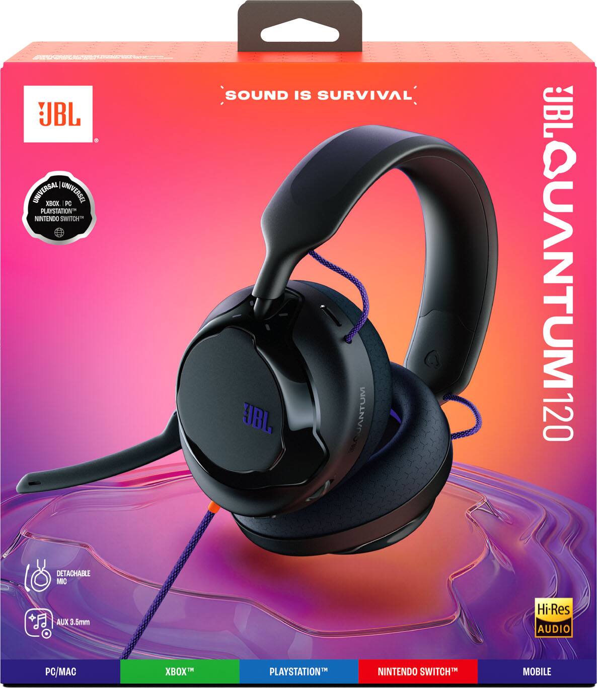 UBL UNIVERSAL XBOX UNIVERSEL PO PLAYSTATION NINTENDO SWITCH DETACHABLE MIC AUX 3.5mm PC/MAC

XBOX
SOUND IS SURVIVAL EIBL PLAYSTATION NINTENDO SWITCH

UBL JBLQUANTUM120 120 Hi-Res AUDIO MOBILE