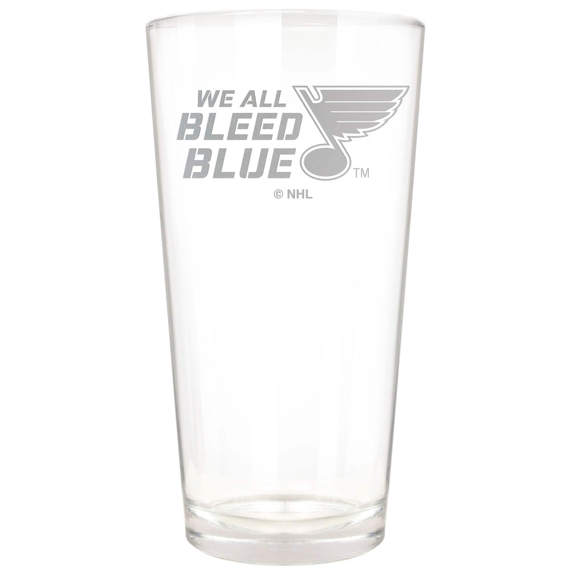 Great American Products - St. Louis Blues Etched 16oz. Rally Cry Pint Glass - Multicolor