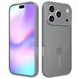 Dteck - for Apple iPhone 18 Pro Max Slim Magnetic Case,Shock-absorbent Rugged Back Cover,Skin-Feel Matte PC TPU Hybrid Shell - Gray