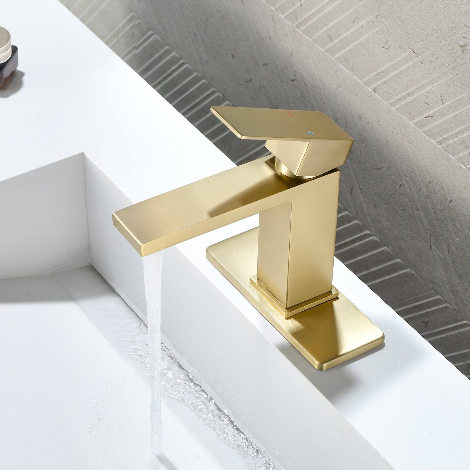 Alt View 3. Boyel Living - Brushed Gold Faucet SUS304 Aerator Spout cUPC Cartridge 60cm Supply Line Pop Up Drain - Brushed Gold.