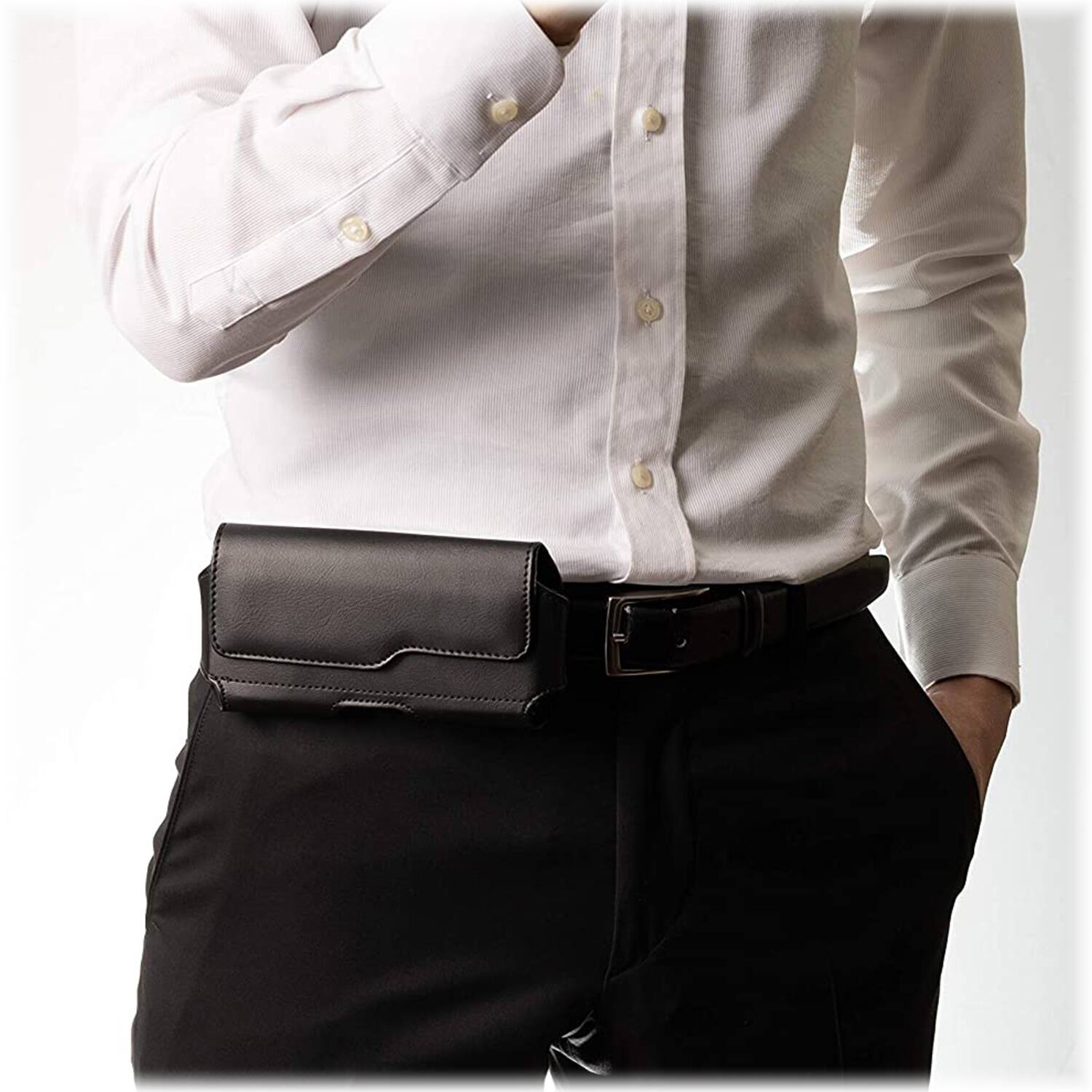 Alt View 16. SaharaCase - Holster Case for Apple iPhone 12 Pro Max, iPhone 13 Pro Max, iPhone 14 Plus/14 Pro Max and iPhone 15 Plus/15 Pro Max - Black.