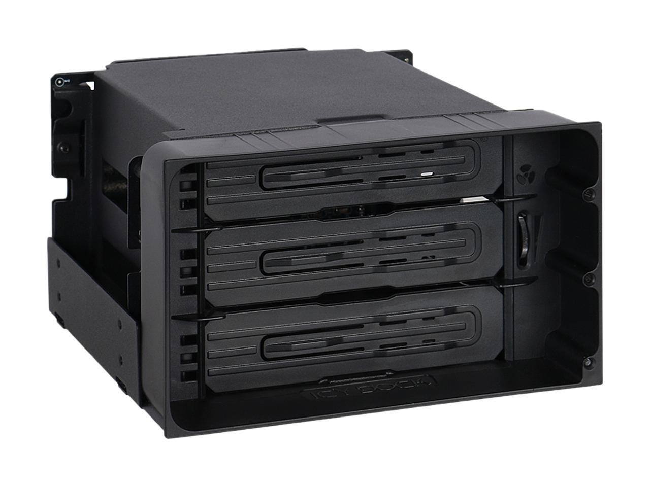 Alt View 2. Icy Dock - ICY DOCK MB830SP-B 3-Bay 3.5" SATA/SAS Docking Enclosure (2 x 5.25" Bay, w/ Cables).