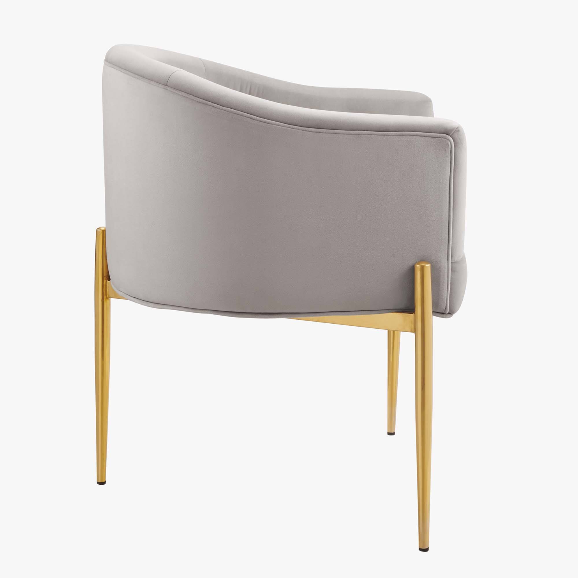 Alt View 1. Modway - Savour Tufted Performance Velvet Accent Chair by Modway - Light Gray.