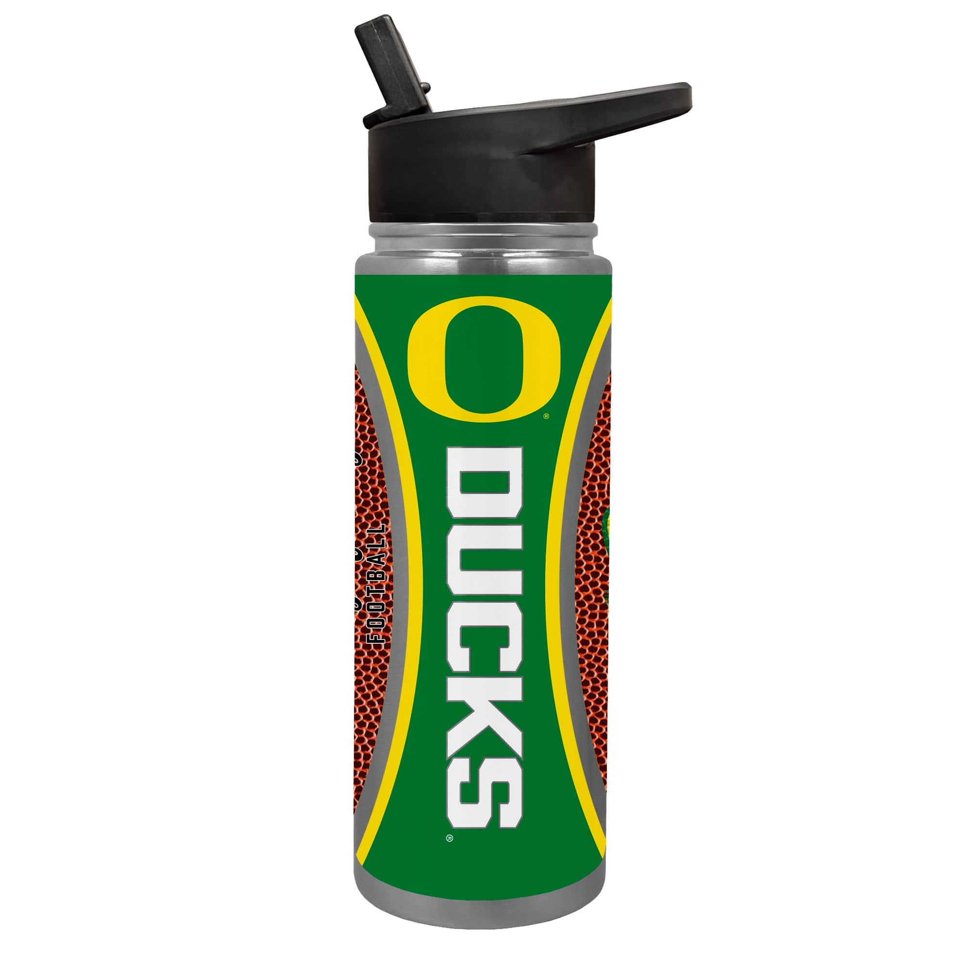 Great American Products - Oregon Ducks 24oz. Jr. Thirst Game Ball Hydration Bottle - Brown