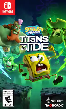 NINTENDO SWITCH
SpongeBob SQUAREPANTS
TITANS OF THE TIDE
EVERYONE 10+
ENFANTS et ADULTES 10+
ESRB 10+
PURPLE LAMP
THQ NORDIC - E10+ (Everyone 10+)