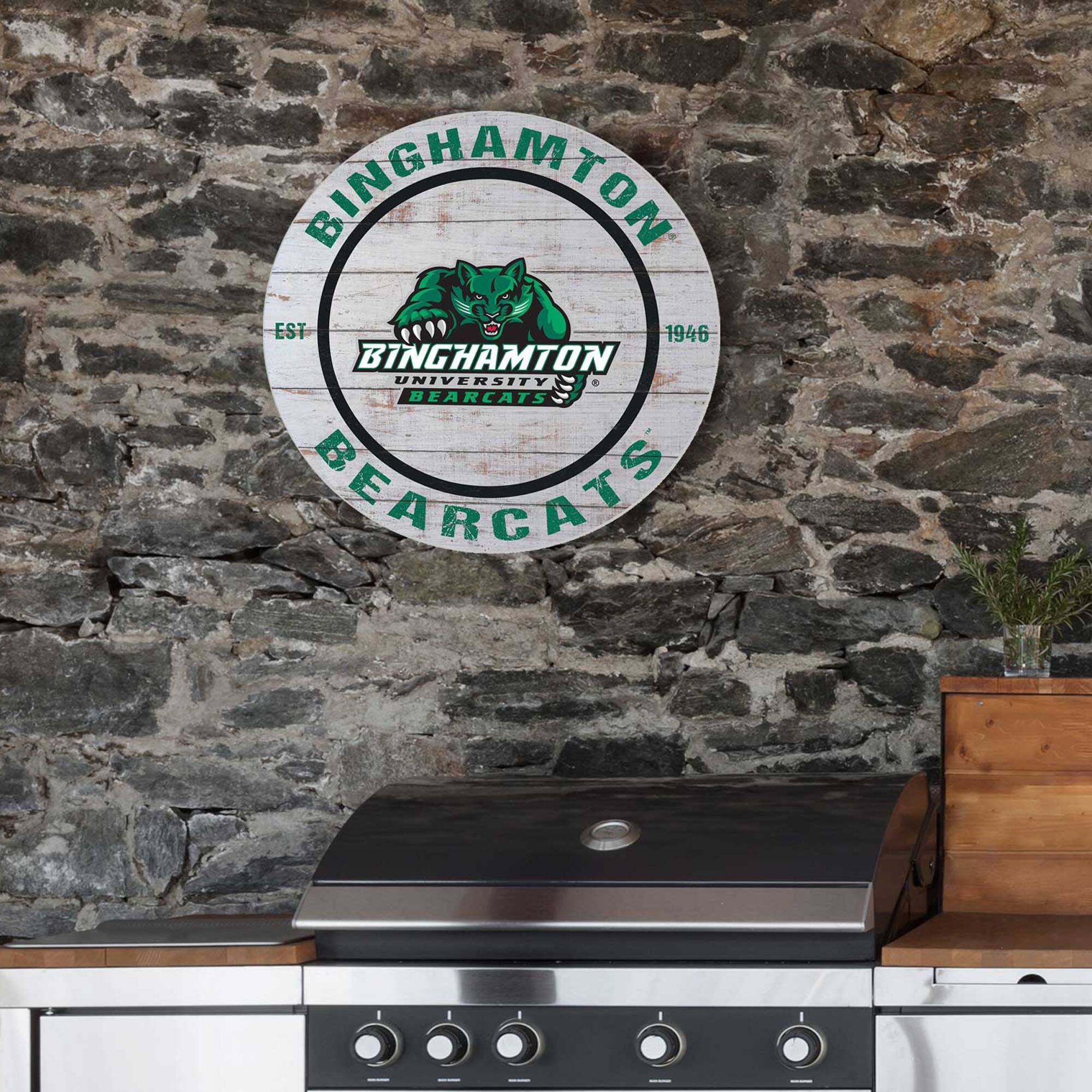 Binghamton  
EST 1946  
Binghamton University  
Bearcats