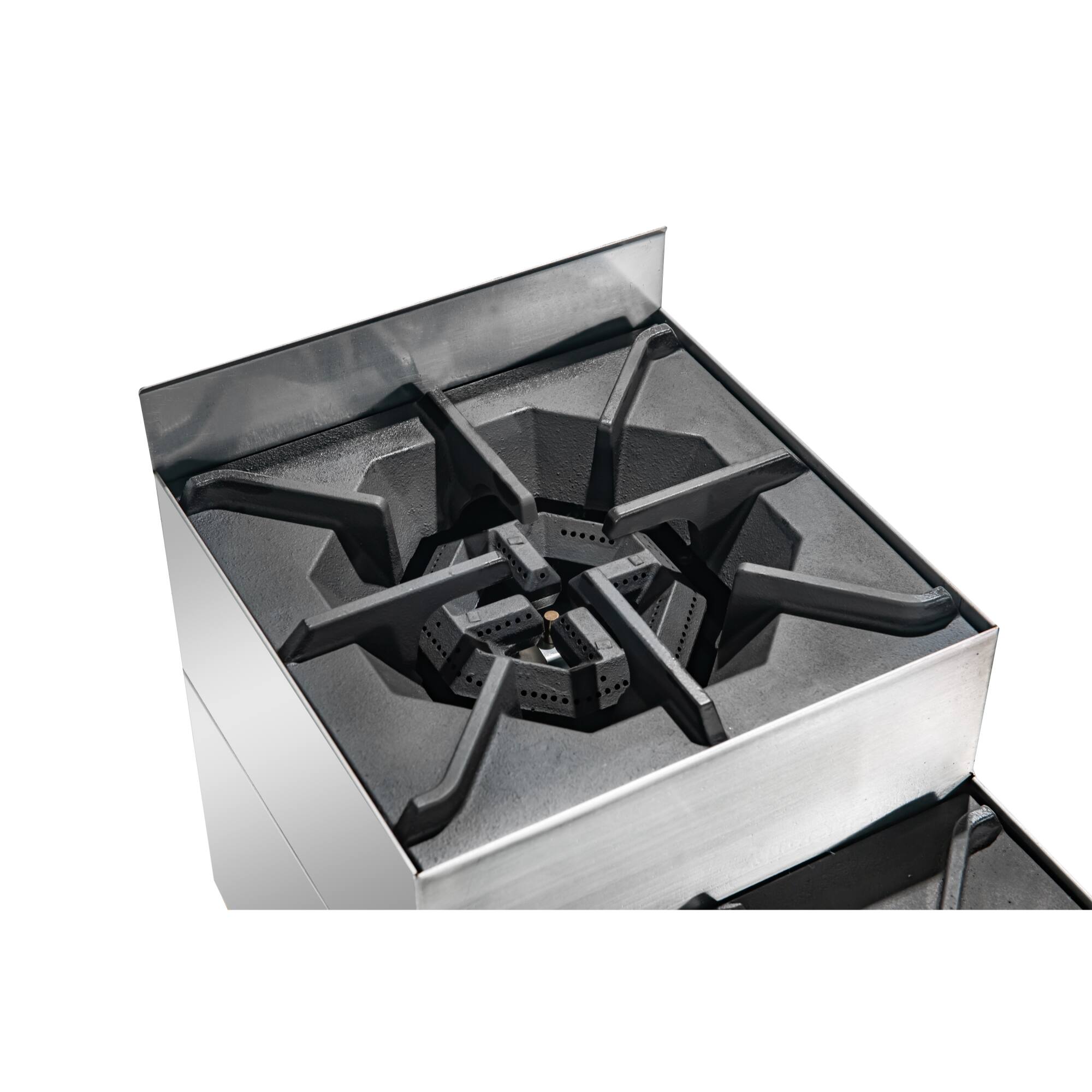 Alt View 3. Koolmore - 12 in. Two-Burner Commercial Step Up Range, 52000 BTU in Stainless-Steel (KM-CRSU-12) - Silver.