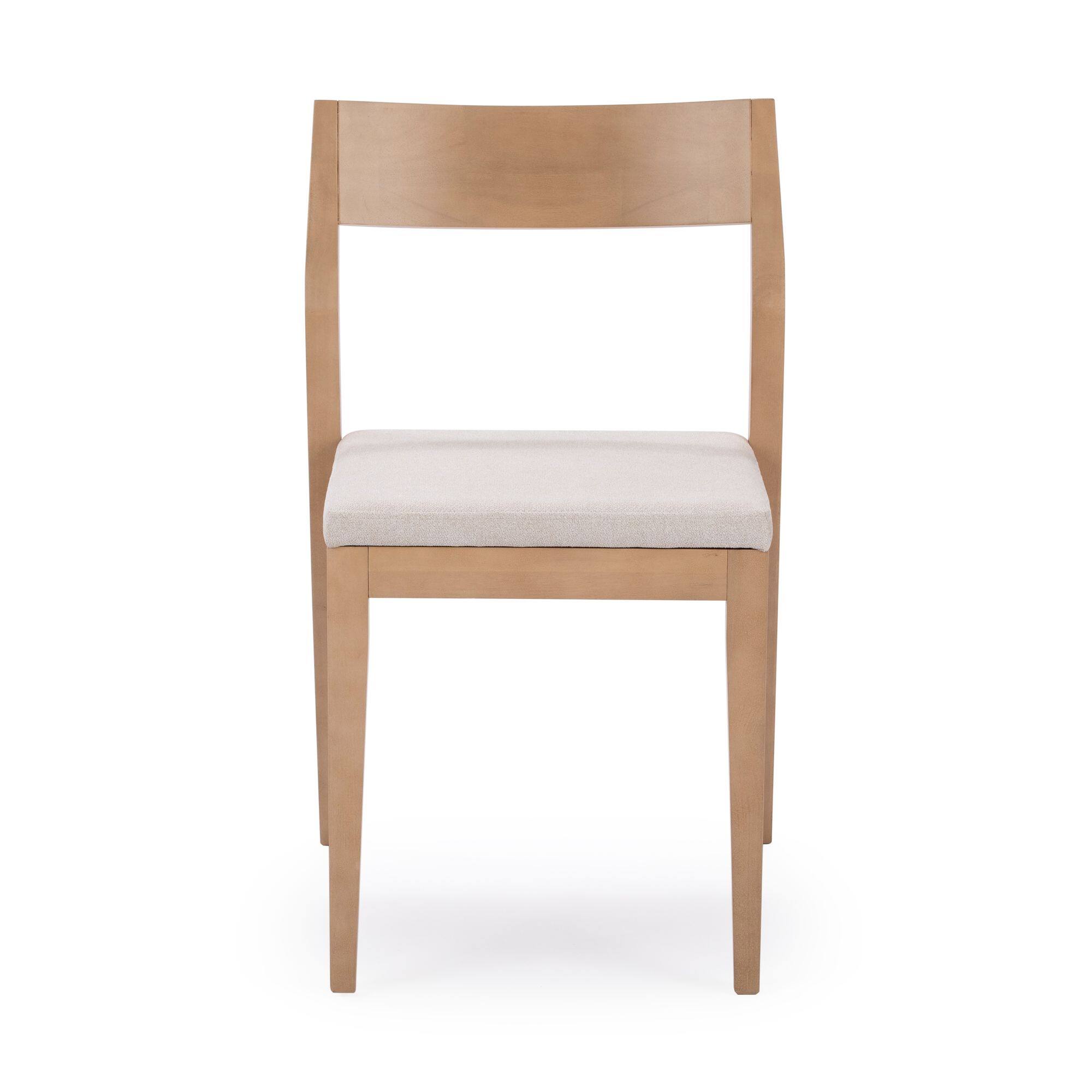 Alt View 5. Plank+Beam - Dining Chair Frame (1 Pack), Blonde with Cream Cushion - Blonde.