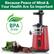Alt View 13. Omega - Cold Press 365 Horizontal Compact Masticating Juicer - Red.